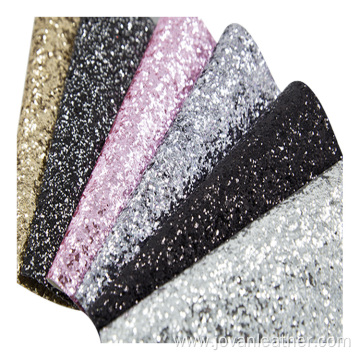 PU Multicolored glitter vinyl faux leather synthetic leather
